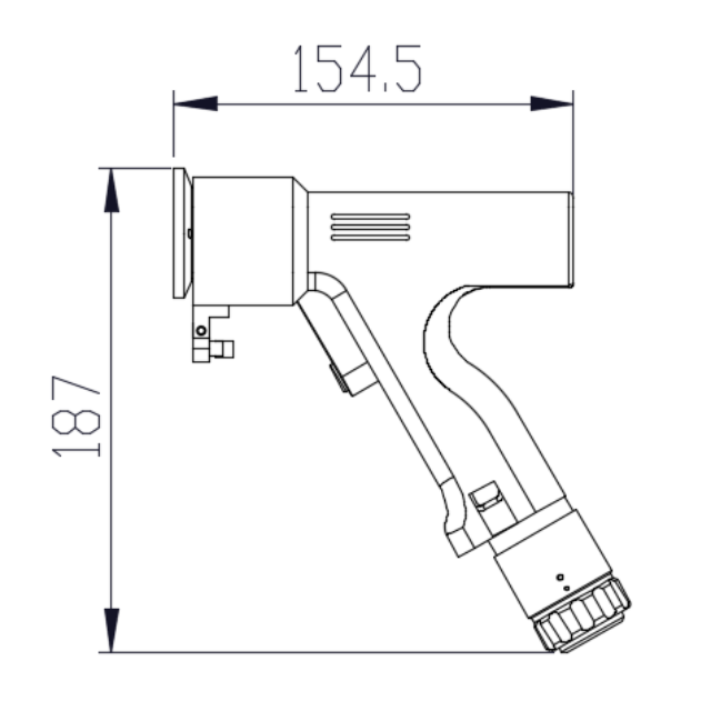 Single Swing Laser Rust Removal Gun, Rust Laser Cleaning Gun