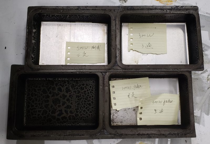 Teflon coating removel by laser